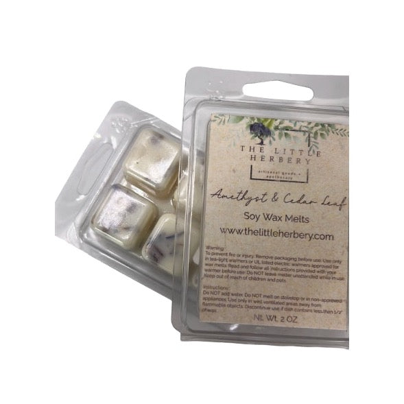 The Little Herbery Amethyst & Cedar Leaf Wax Melts