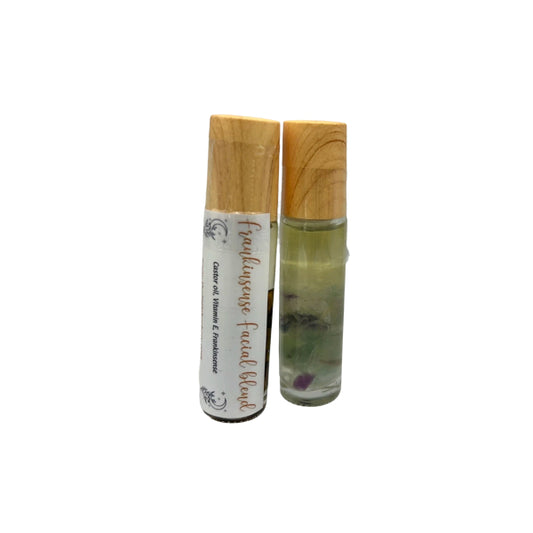 The Little Herbery Frankincense Facial Essential Oil Crystal Roller