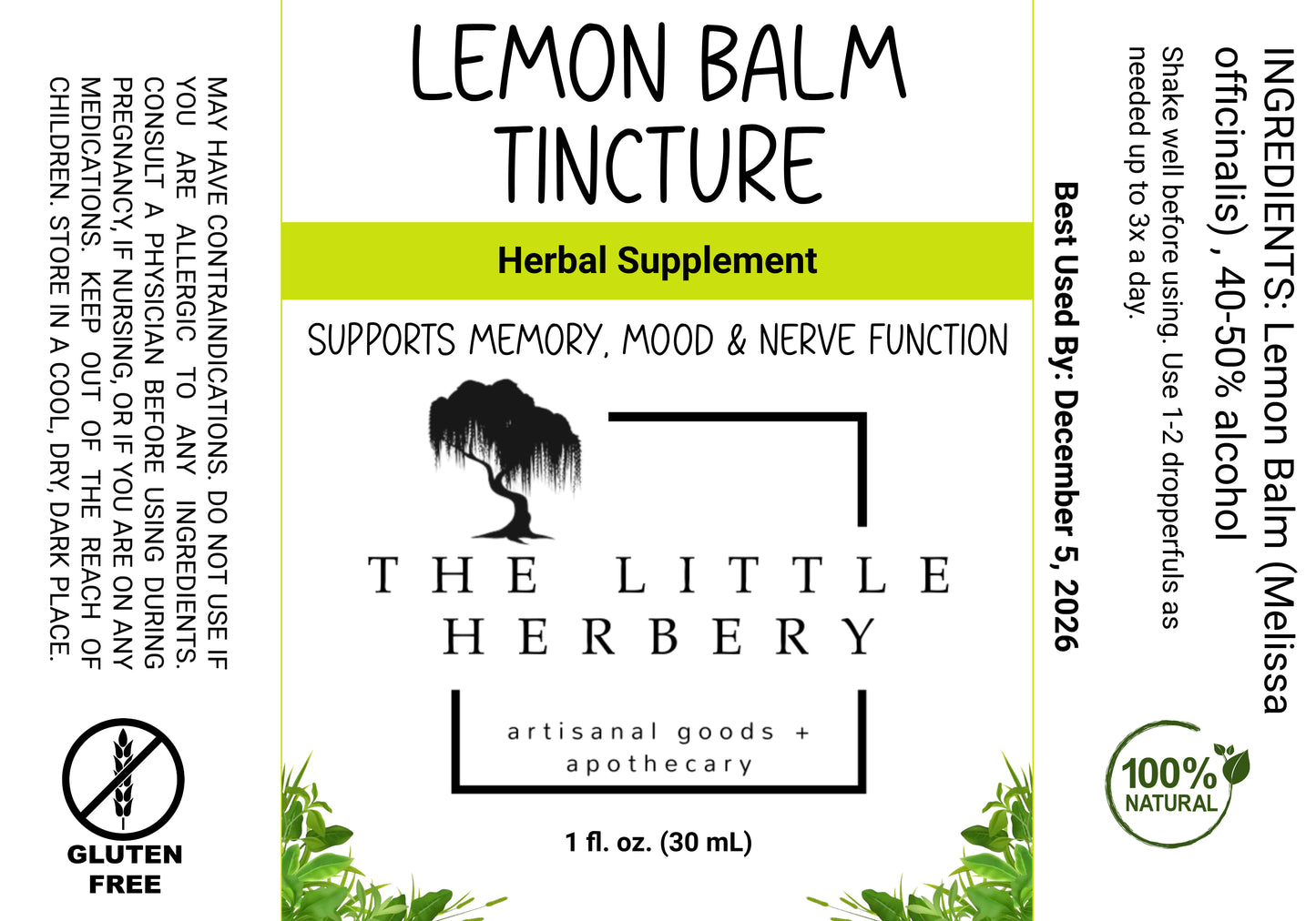 Lemon balm Tincture 30mL